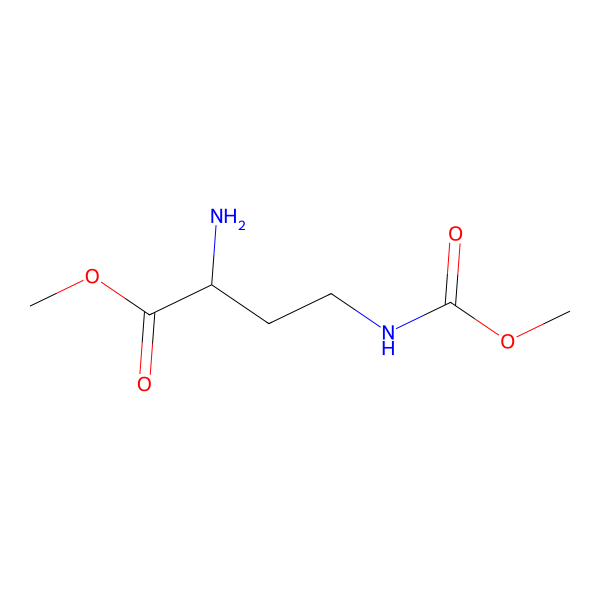 methyl (2S)-2-amino-4-[(methoxycarbonyl)amino]butanoate molecular structure, CAS 2230683-23-3