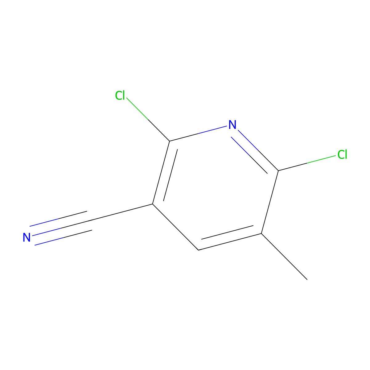 2,6-Dichloro-5-methylnicotinonitrile molecular structure, CAS 2230688-33-0