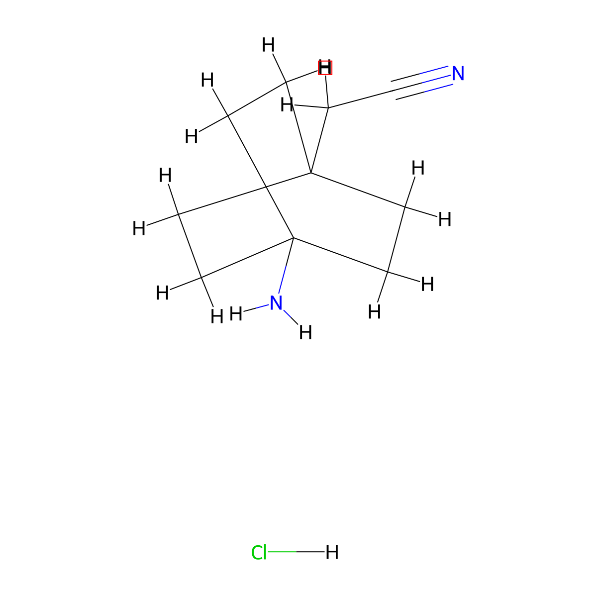 2-(4-Aminobicyclo[2.2.2]octan-1-yl)acetonitrile hydrochloride molecular structure, CAS 2230691-53-7