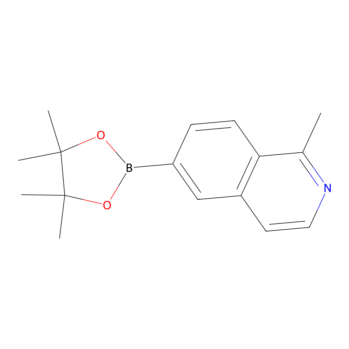 1-Methyl-6-(4,4,5,5-tetramethyl-1,3,2-dioxaborolan-2-YL)isoquinoline molecular structure, CAS 2230701-73-0