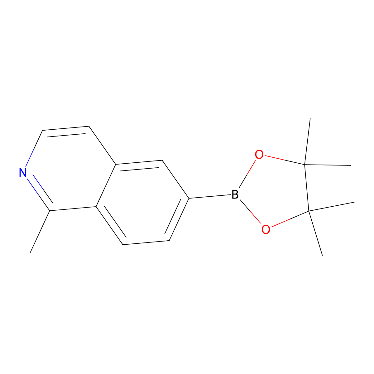 1-Methyl-6-(4,4,5,5-tetramethyl-1,3,2-dioxaborolan-2-YL)isoquinoline molecular structure, CAS 2230701-73-0