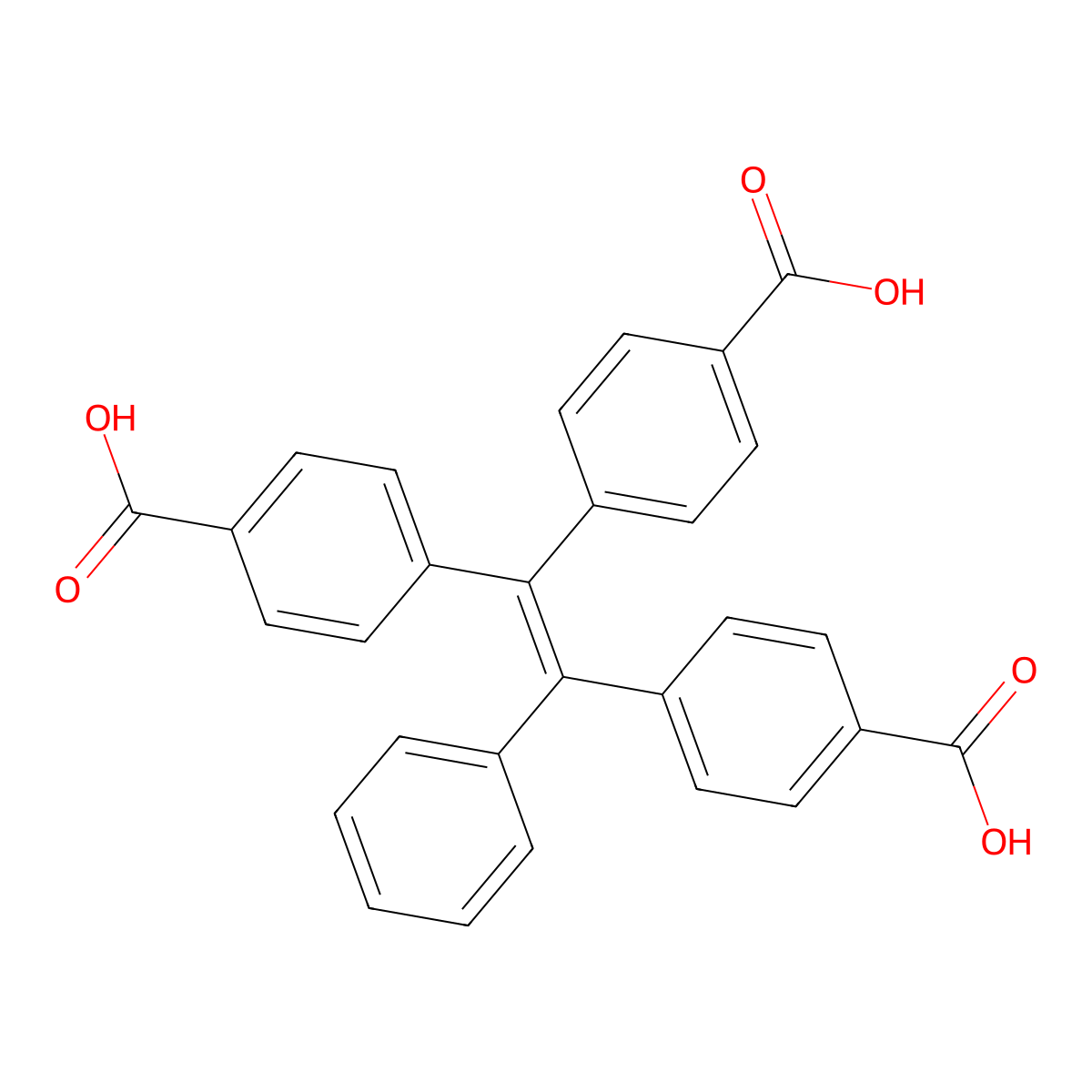 4,4',4''-(2-Phenylethene-1,1,2-triyl)tribenzoic acid molecular structure, CAS 2230714-10-8
