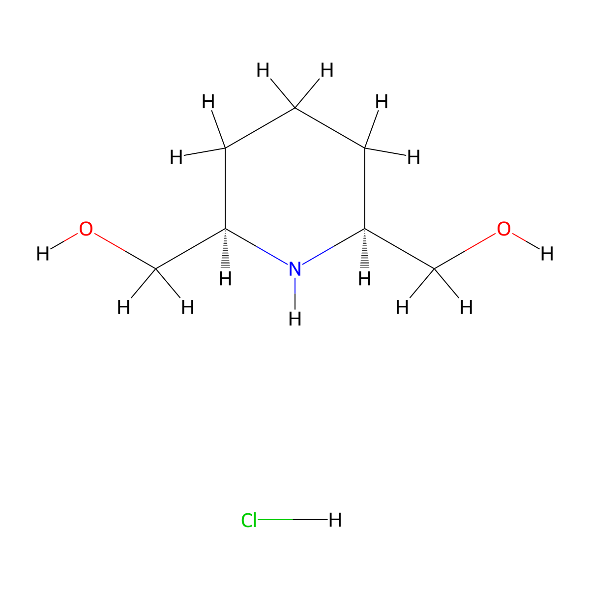[(2S,6R)-6-(hydroxymethyl)piperidin-2-yl]methanol hydrochloride molecular structure, CAS 2230789-51-0