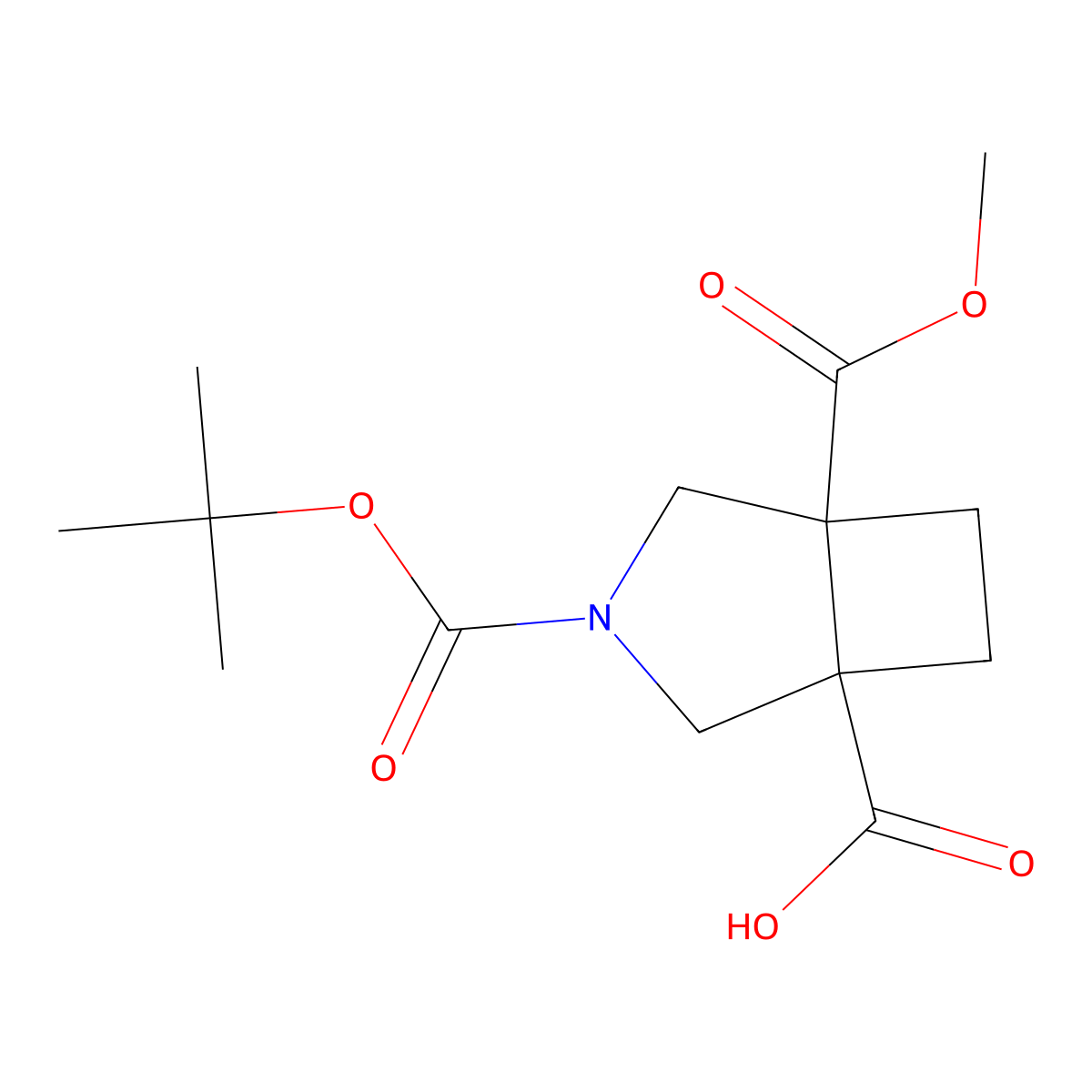 (1R,5S)-3-[(tert-butoxy)carbonyl]-5-(methoxycarbonyl)-3-azabicyclo[3.2.0]heptane-1-carboxylic acid molecular structure, CAS 2230789-73-6