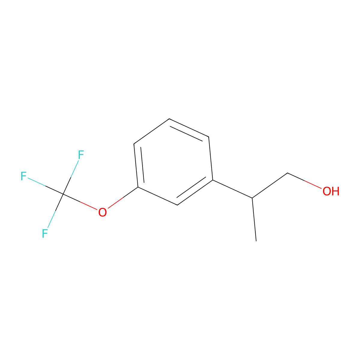 (2S)-2-[3-(trifluoromethoxy)phenyl]propan-1-ol molecular structure, CAS 2230789-83-8