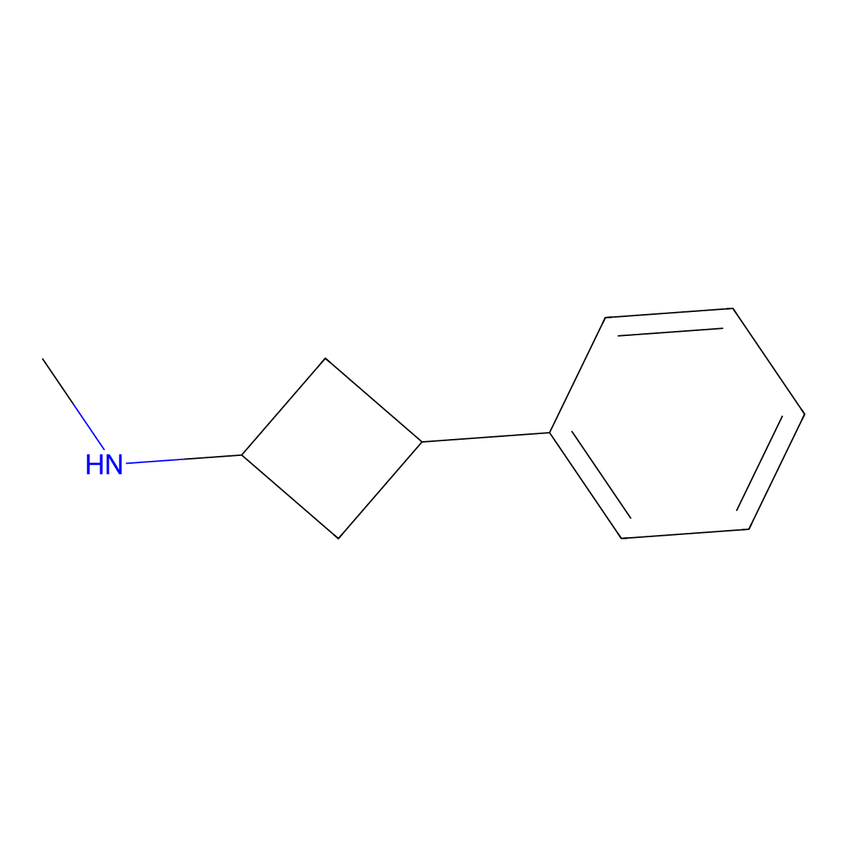 N-methyl-3-phenylcyclobutan-1-amine molecular structure, CAS 2230789-86-1