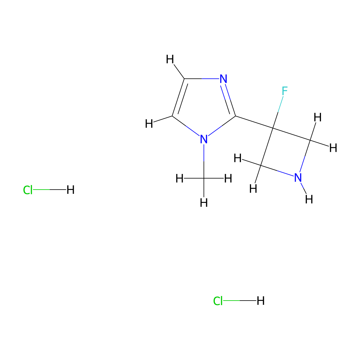 2-(3-Fluoroazetidin-3-yl)-1-methyl-1H-imidazole dihydrochloride molecular structure, CAS 2230798-23-7
