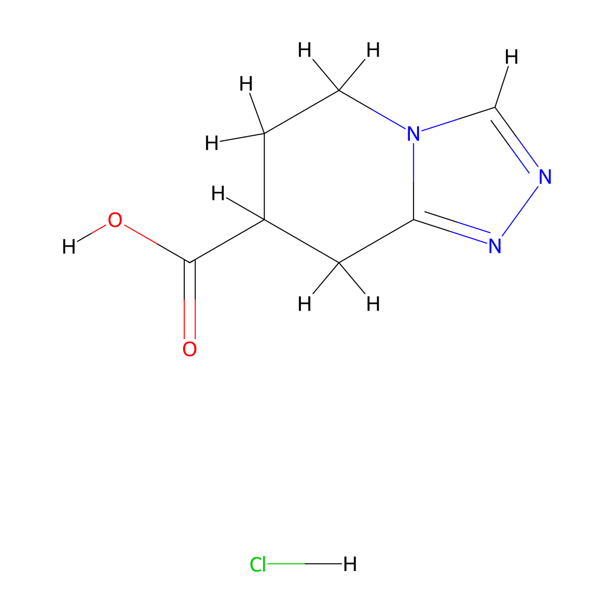 5H,6H,7H,8H-[1,2,4]triazolo[4,3-a]pyridine-7-carboxylic acid hydrochloride molecular structure, CAS 2230798-24-8