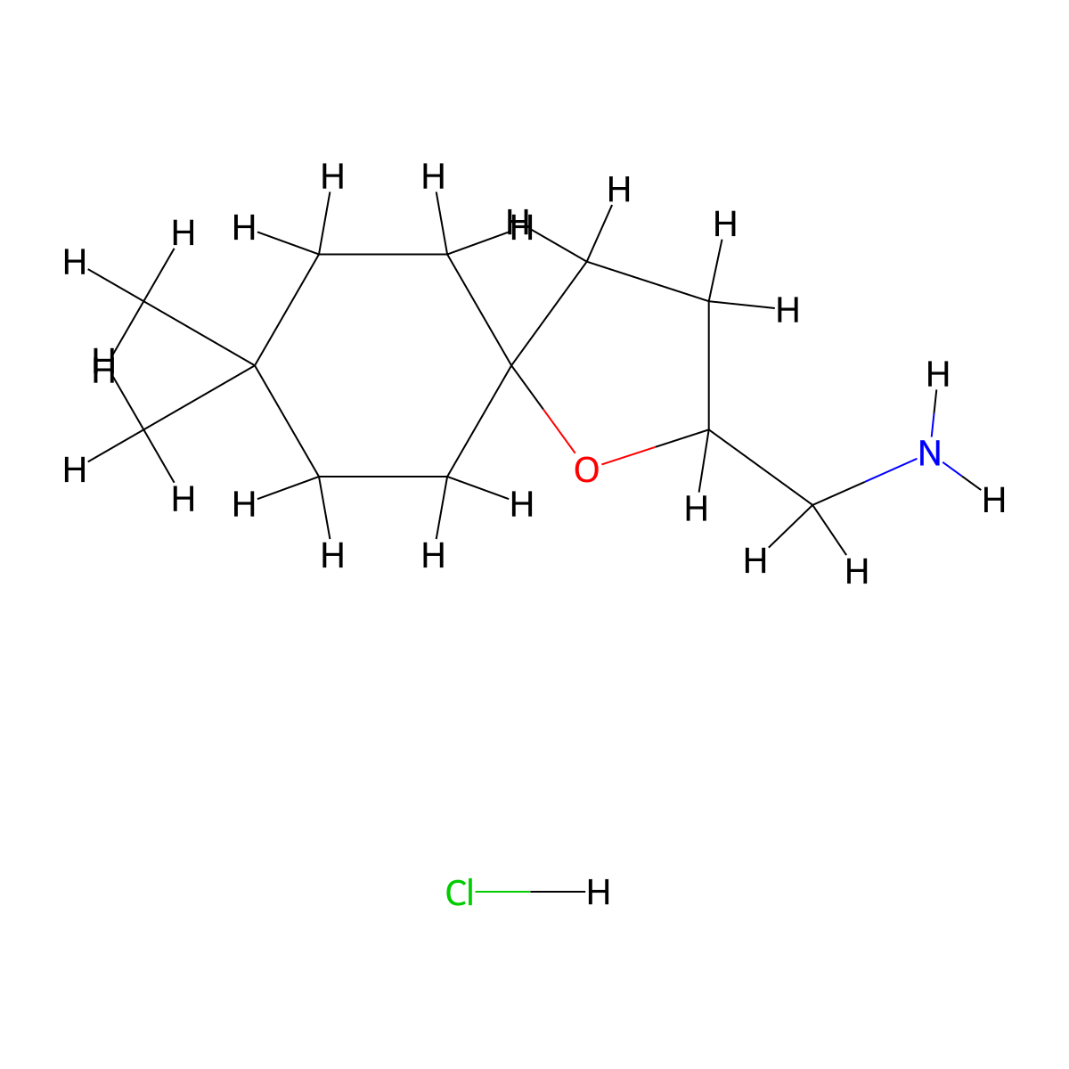 {8,8-Dimethyl-1-oxaspiro[4.5]decan-2-yl}methanamine hydrochloride molecular structure, CAS 2230798-30-6