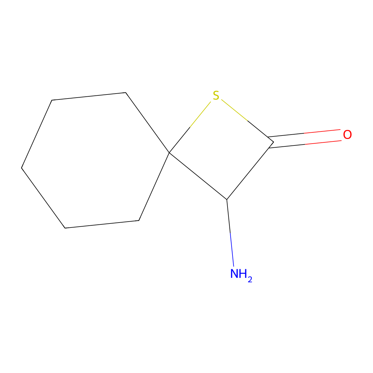 3-Amino-1-thiaspiro[3.5]nonan-2-one molecular structure, CAS 2230798-48-6