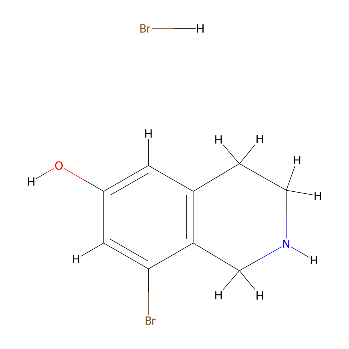 8-Bromo-1,2,3,4-tetrahydroisoquinolin-6-ol hydrobromide molecular structure, CAS 2230798-54-4