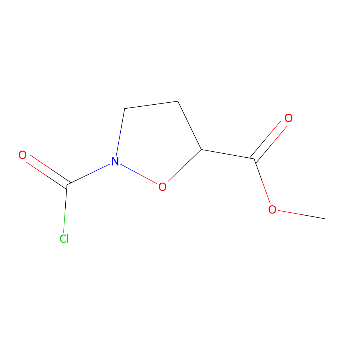 Methyl 2-(carboxy)-1,2-oxazolidine-5-carboxylate molecular structure, CAS 2230798-88-4