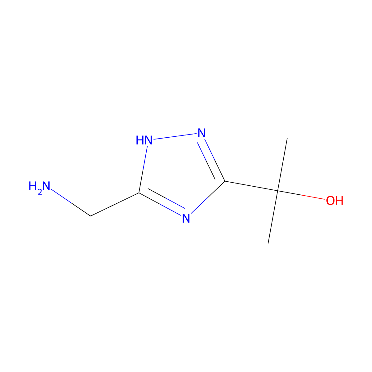 2-[5-(aminomethyl)-1H-1,2,4-triazol-3-yl]propan-2-ol molecular structure, CAS 2230798-89-5