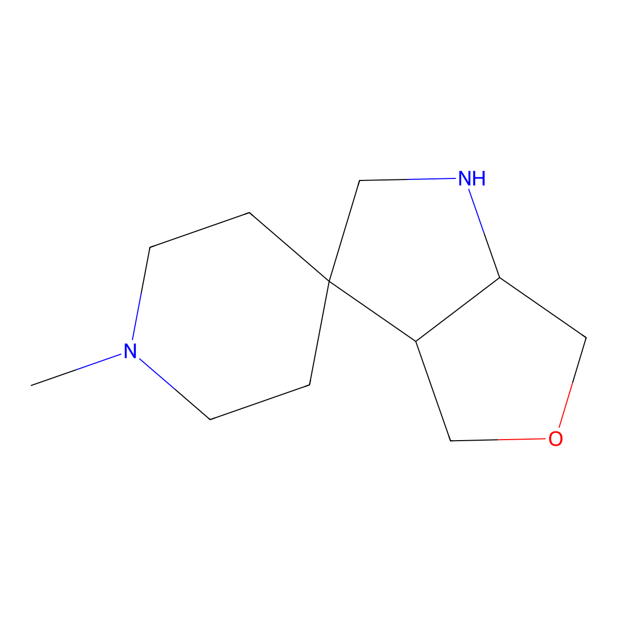rac-(3aR,6aS)-1'-methyl-hexahydrospiro(furo(3,4-b)pyrrole-3,4'-piperidine) molecular structure, CAS 2230798-95-3