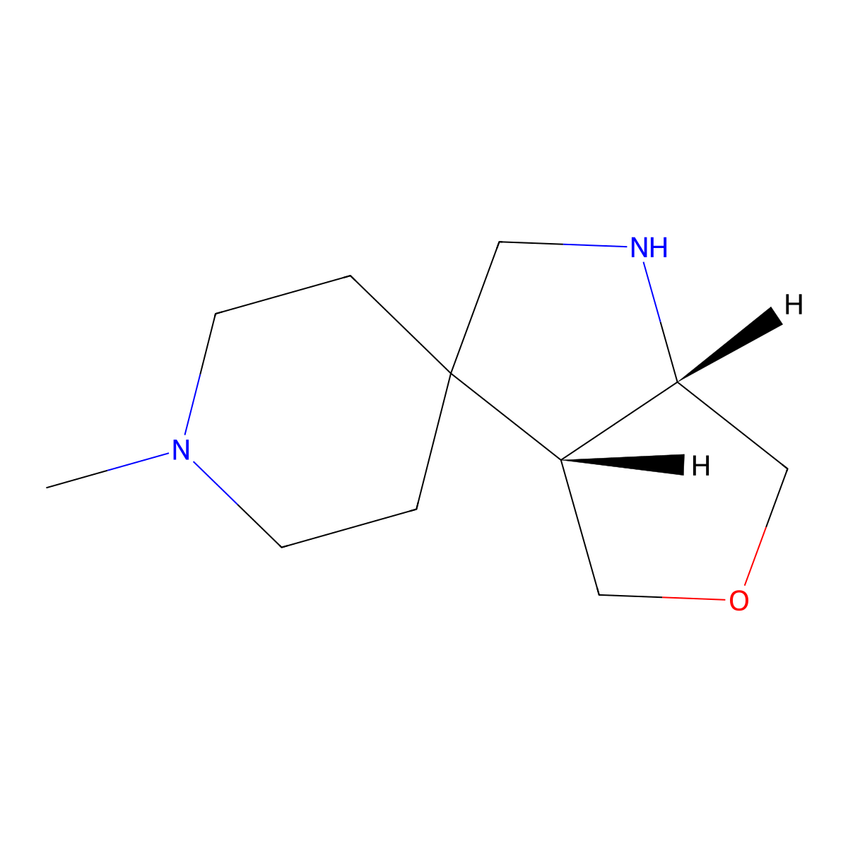 rac-(3aR,6aS)-1'-methyl-hexahydrospiro(furo(3,4-b)pyrrole-3,4'-piperidine) molecular structure, CAS 2230798-95-3