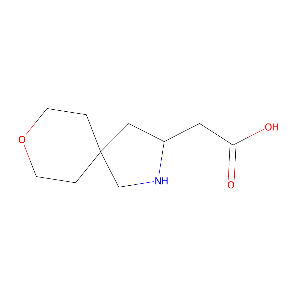 2-{8-Oxa-2-azaspiro[4.5]decan-3-yl}acetic acid molecular structure, CAS 2230799-02-5