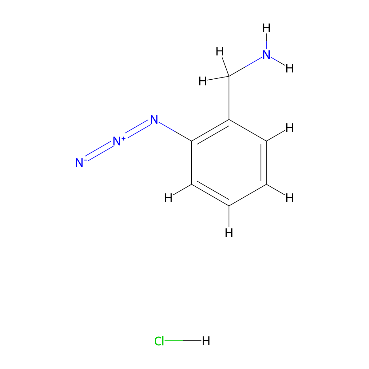(2-Azidophenyl)methanamine hydrochloride molecular structure, CAS 2230799-07-0