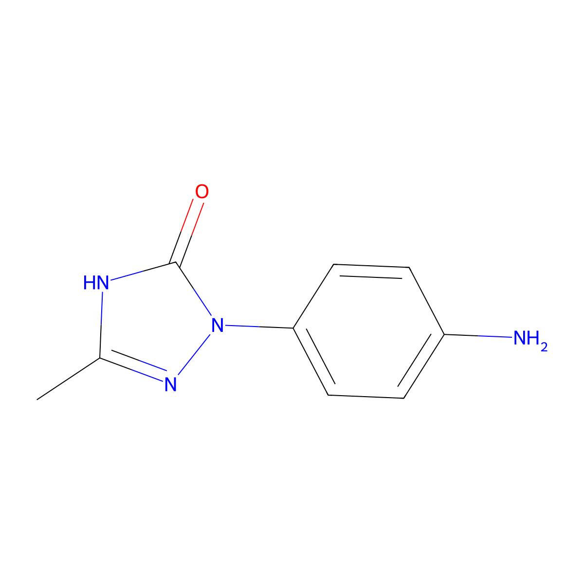 1-(4-Aminophenyl)-3-methyl-4,5-dihydro-1h-1,2,4-triazol-5-one molecular structure, CAS 2230799-15-0