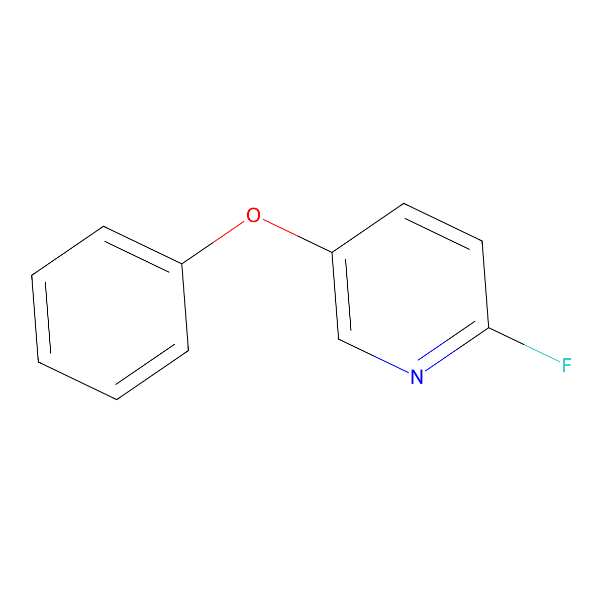 2-Fluoro-5-phenoxypyridine molecular structure, CAS 2230799-30-9