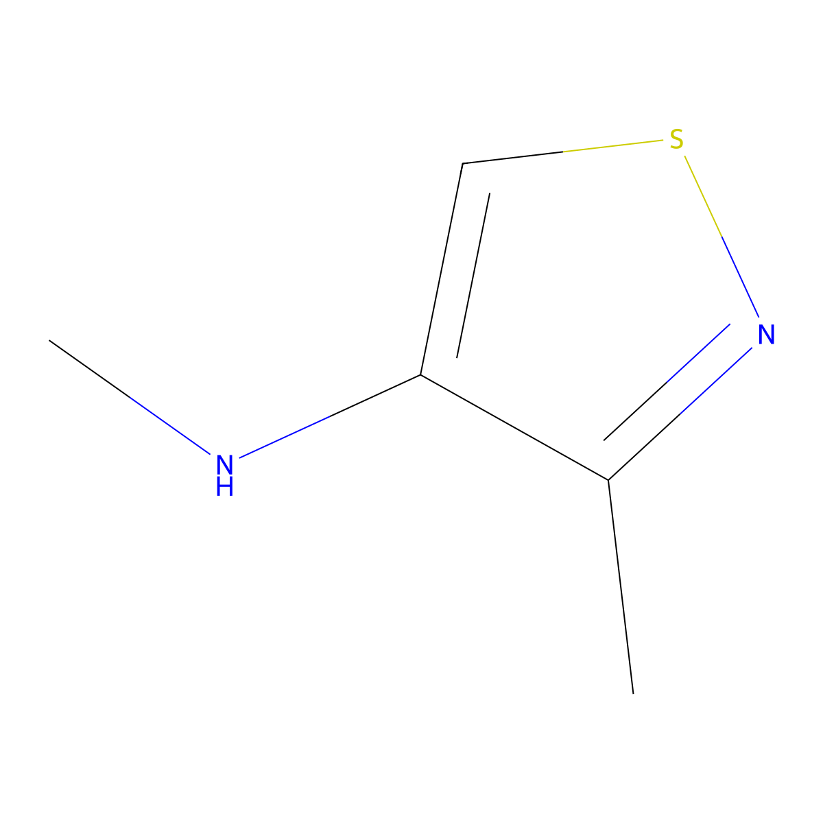 N,3-dimethyl-1,2-thiazol-4-amine molecular structure, CAS 2230799-39-8