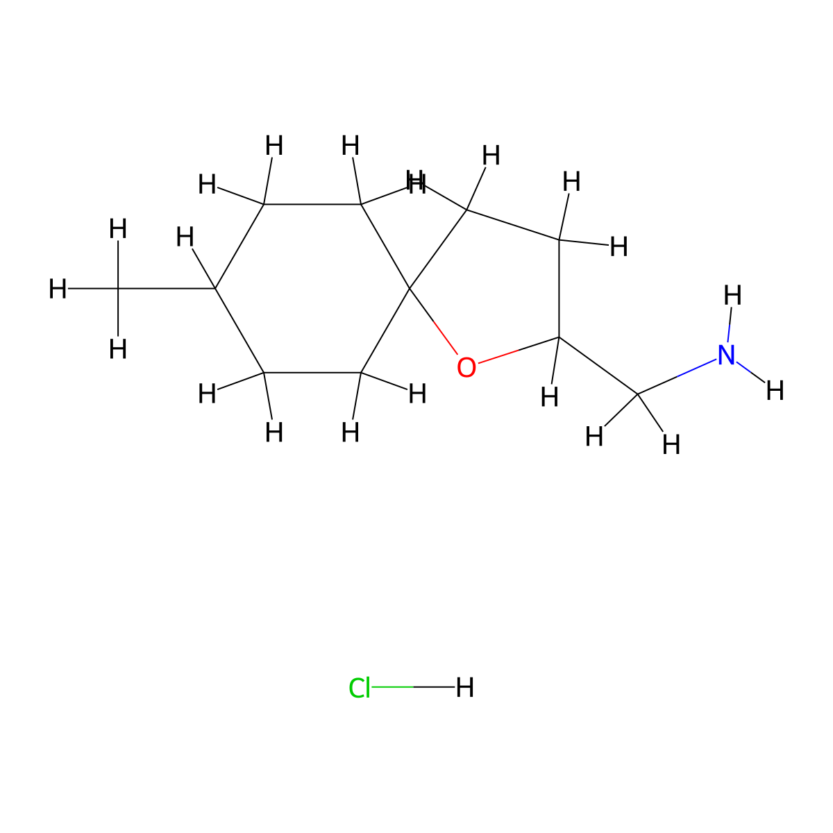 {8-Methyl-1-oxaspiro[4.5]decan-2-yl}methanamine hydrochloride molecular structure, CAS 2230799-51-4