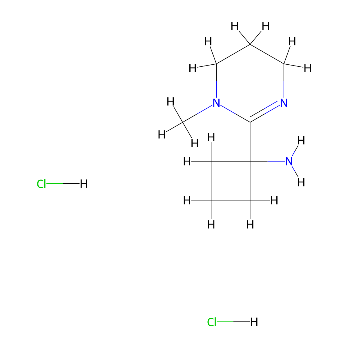 1-(1-Methyl-1,4,5,6-tetrahydropyrimidin-2-yl)cyclobutan-1-amine dihydrochloride molecular structure, CAS 2230799-66-1