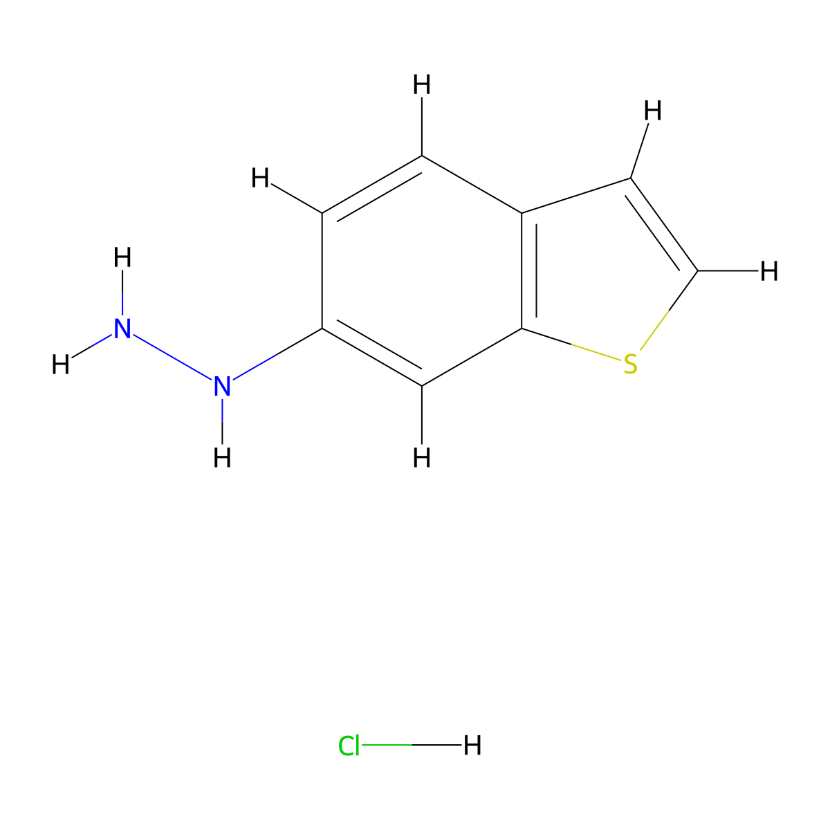 (1-Benzothiophen-6-yl)hydrazine hydrochloride molecular structure, CAS 2230799-71-8