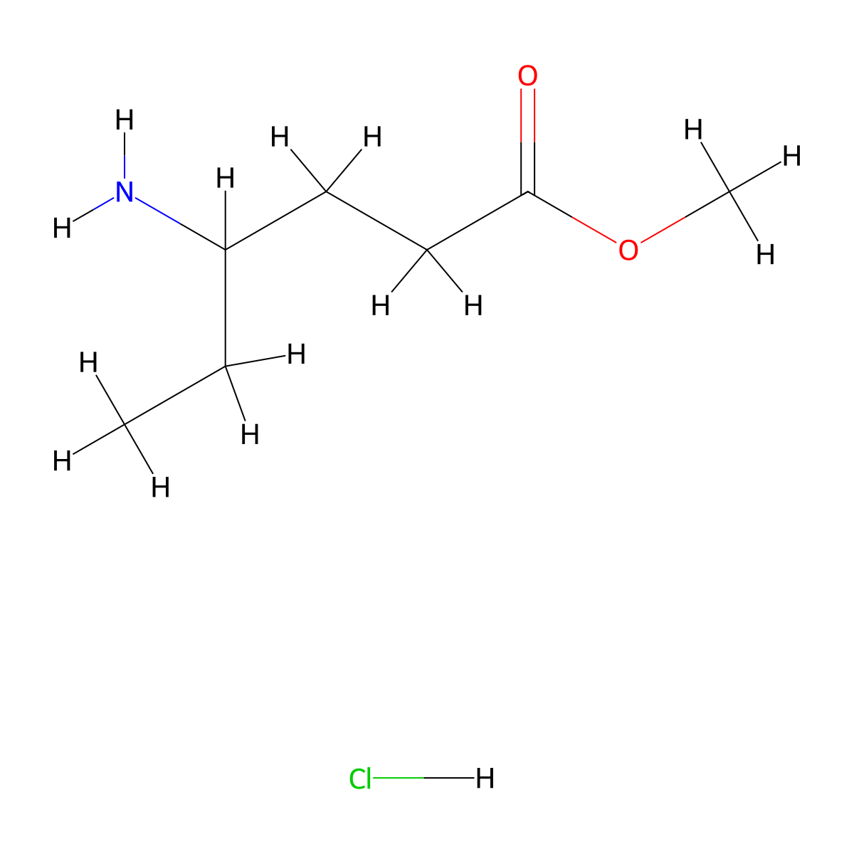 Methyl 4-aminohexanoate hydrochloride molecular structure, CAS 2230799-76-3