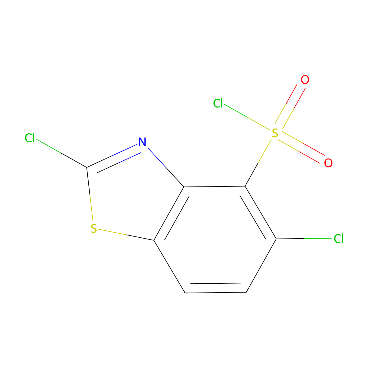 2,5-Dichloro-1,3-benzothiazole-4-sulfonyl chloride molecular structure, CAS 2230799-87-6