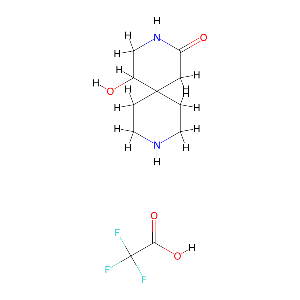 5-Hydroxy-3,9-diazaspiro(5.5)undecan-2-one trifluoroacetate molecular structure, CAS 2230799-89-8