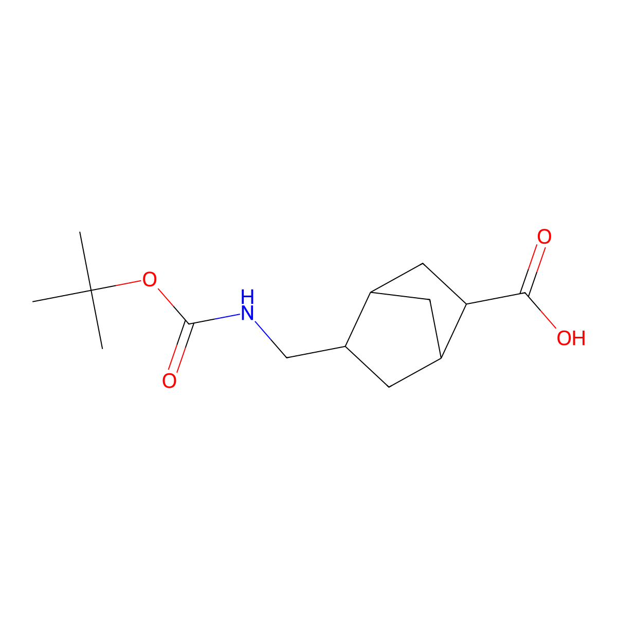 5-({[(Tert-butoxy)carbonyl]amino}methyl)bicyclo[2.2.1]heptane-2-carboxylic acid molecular structure, CAS 2230799-99-0