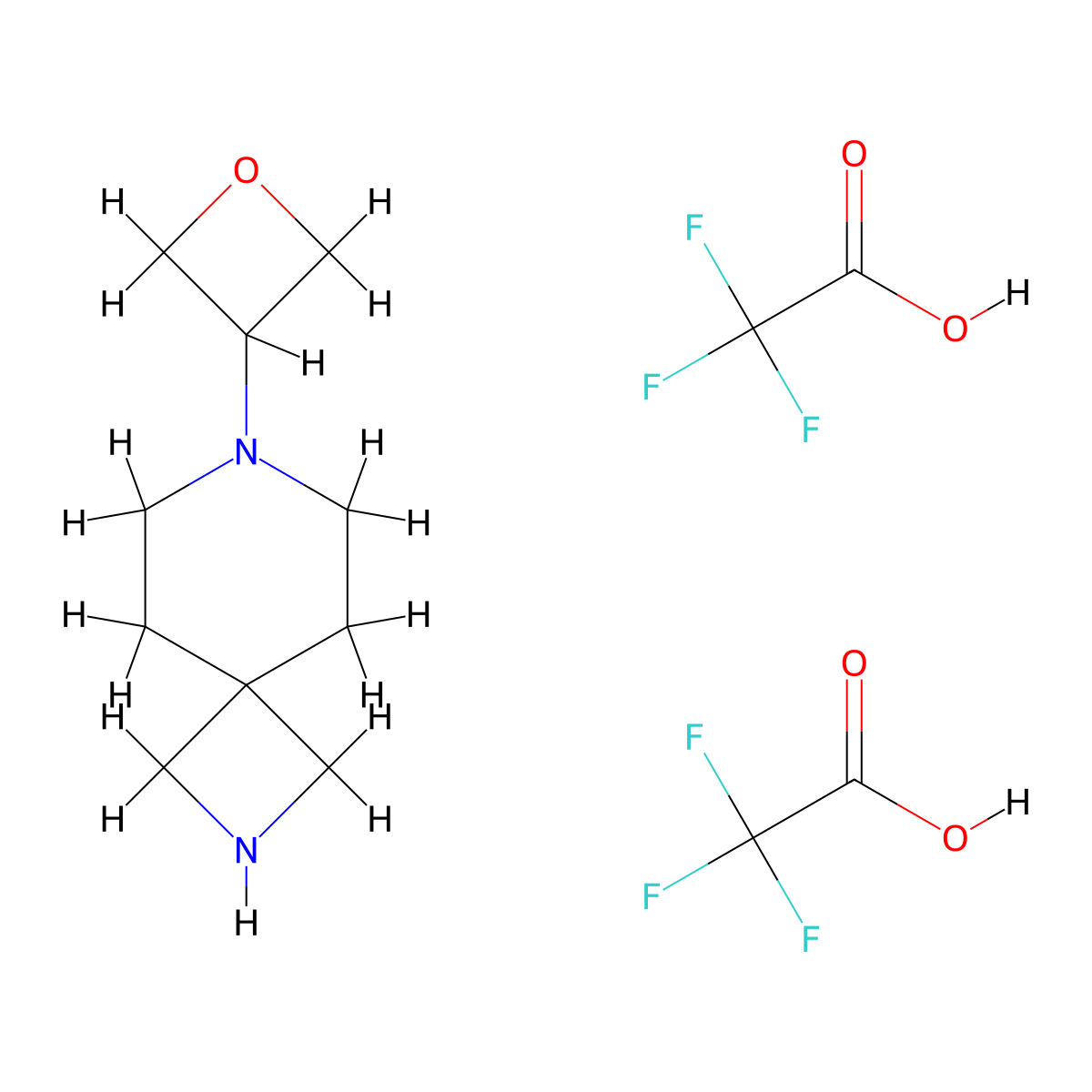 7-(Oxetan-3-yl)-2,7-diazaspiro(3.5)nonane; bis(trifluoroacetic acid) molecular structure, CAS 2230800-02-7