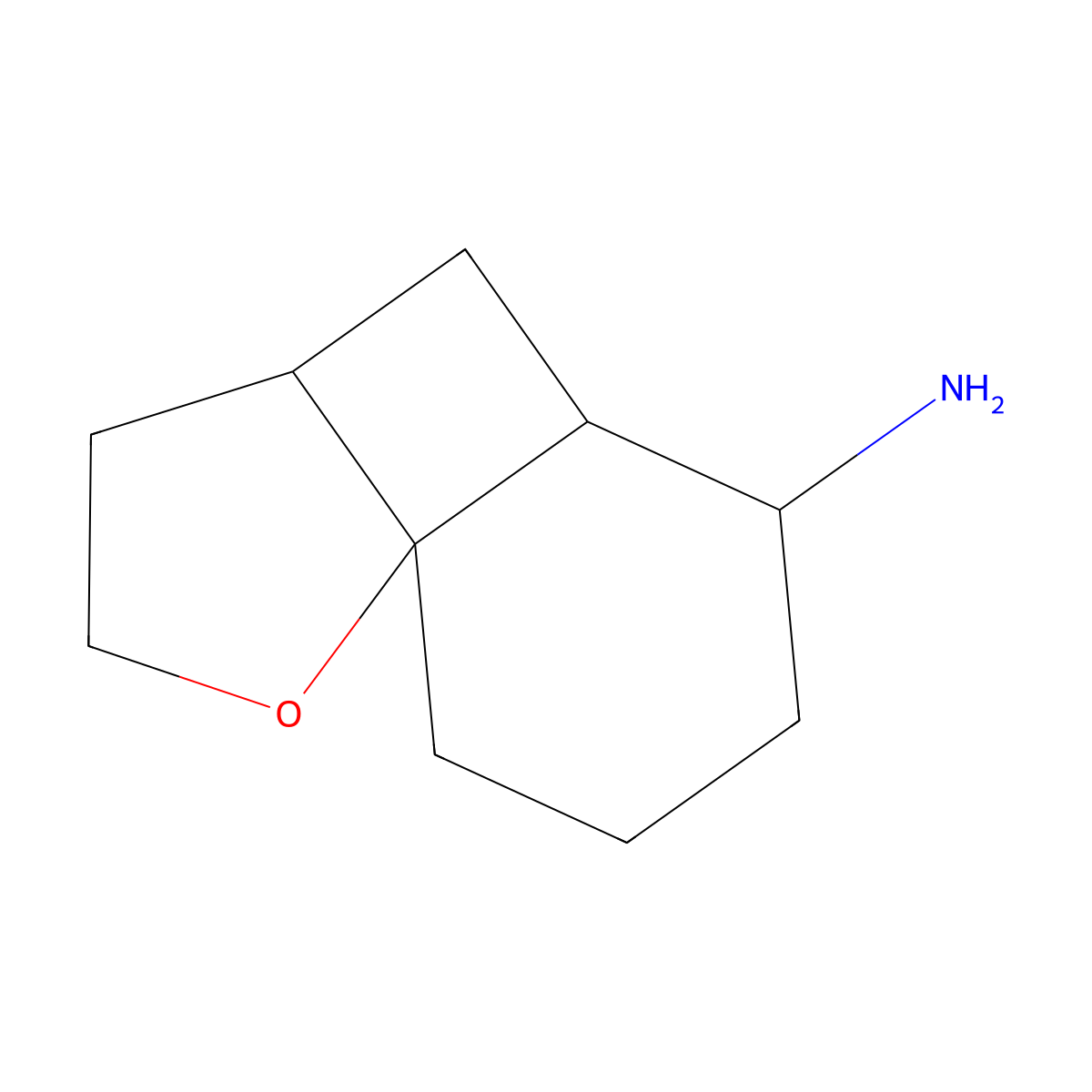 2-Oxatricyclo(5.4.0.0,1,5)undecan-8-amine molecular structure, CAS 2230800-08-3
