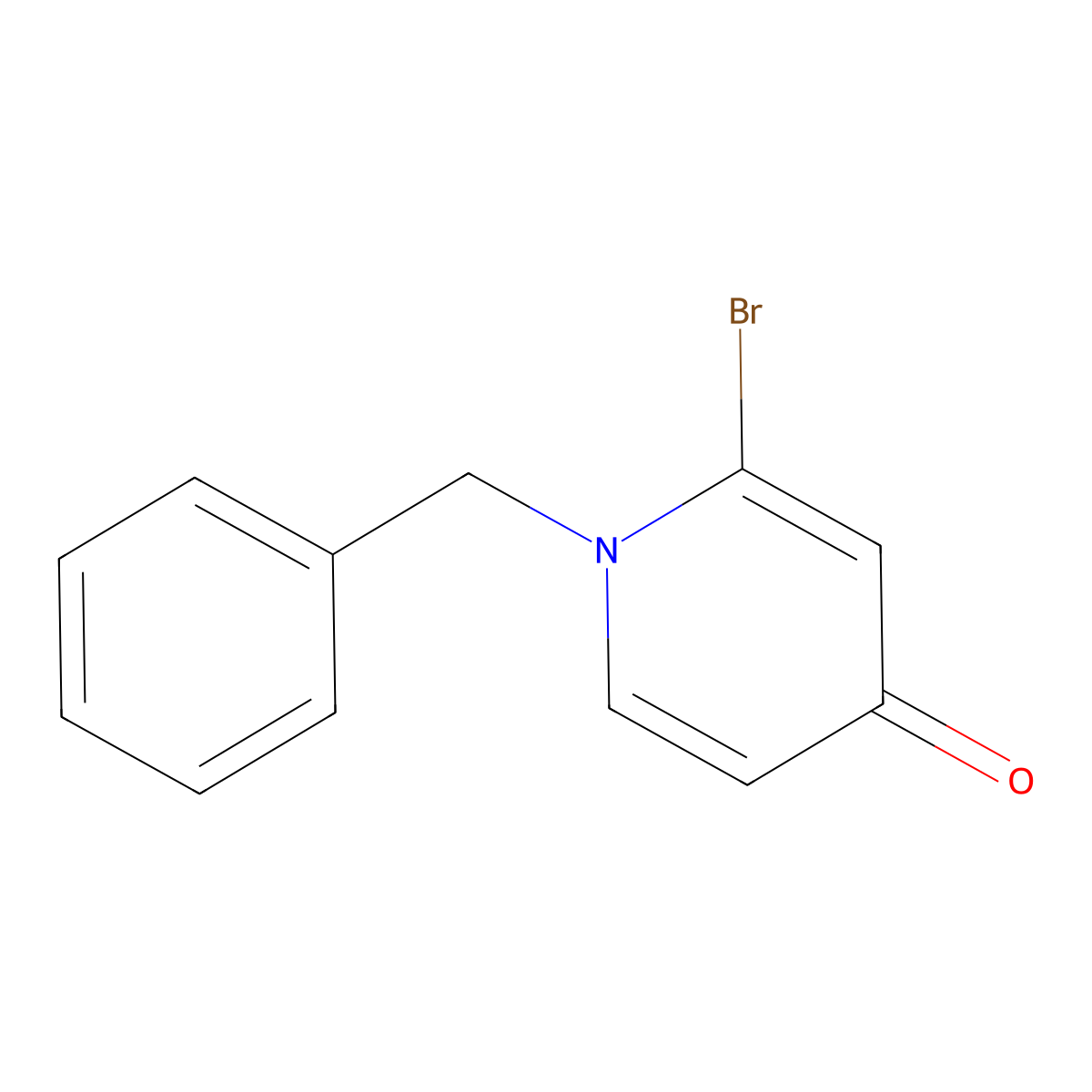 1-Benzyl-2-bromo-1,4-dihydropyridin-4-one molecular structure, CAS 2230800-09-4
