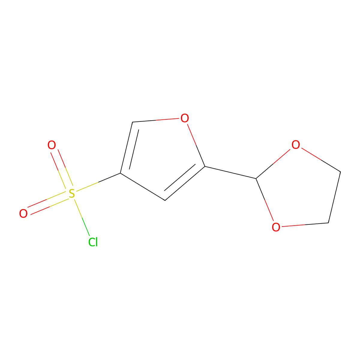 5-(1,3-Dioxolan-2-yl)furan-3-sulfonyl chloride molecular structure, CAS 2230800-16-3