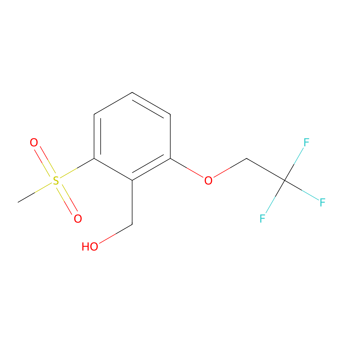 [2-Methanesulfonyl-6-(2,2,2-trifluoroethoxy)phenyl]methanol molecular structure, CAS 2230800-17-4