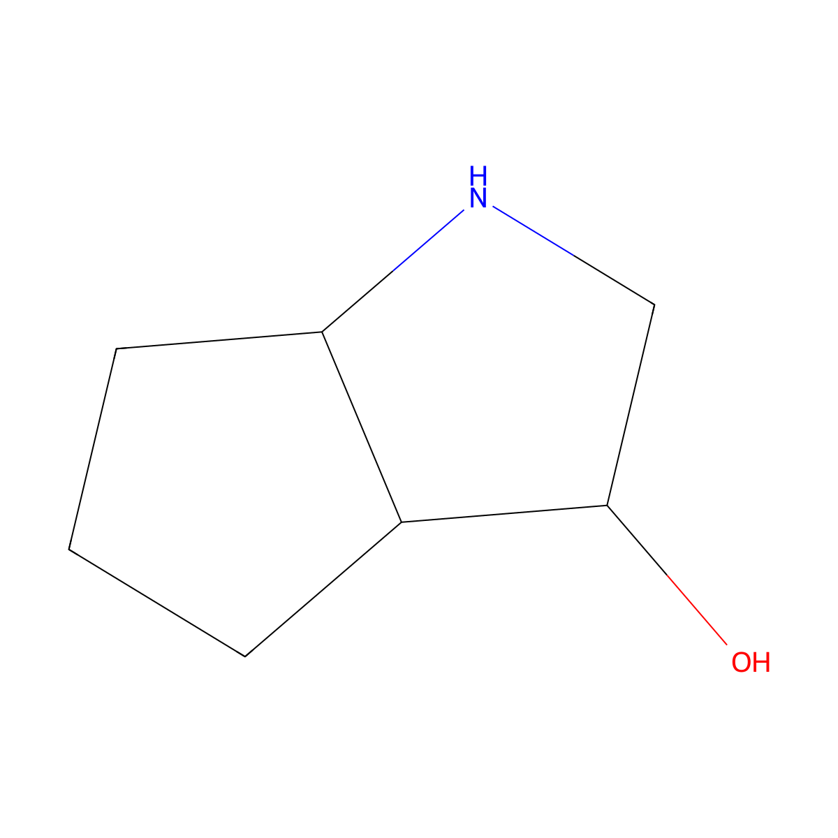 Rel-(3S,3aS,6aR)-octahydrocyclopenta[b]pyrrol-3-ol molecular structure, CAS 2230800-22-1