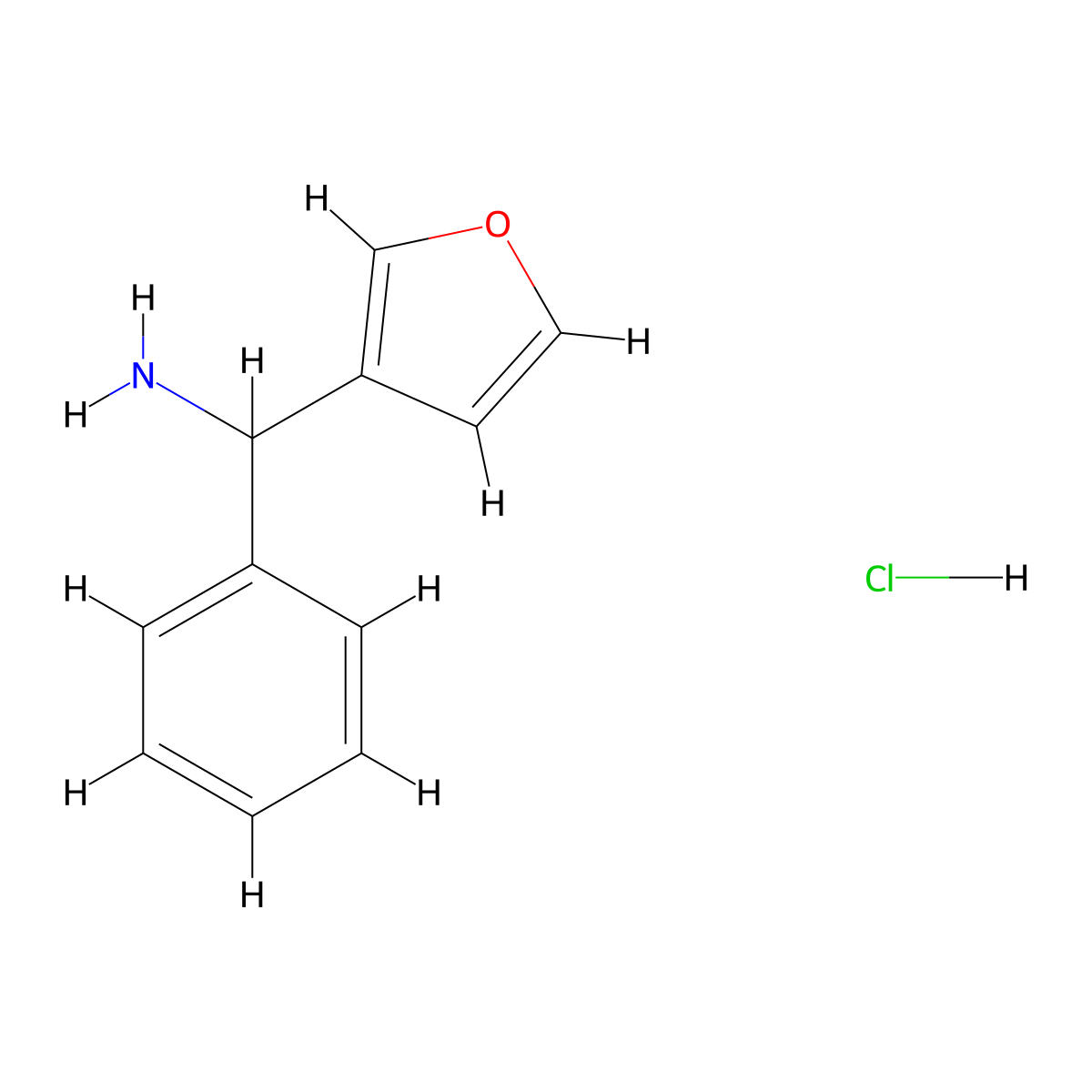 (Furan-3-yl)(phenyl)methanamine hydrochloride molecular structure, CAS 2230800-24-3
