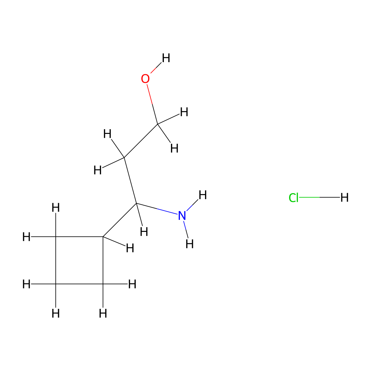 3-Amino-3-cyclobutylpropan-1-ol hydrochloride molecular structure, CAS 2230802-42-1