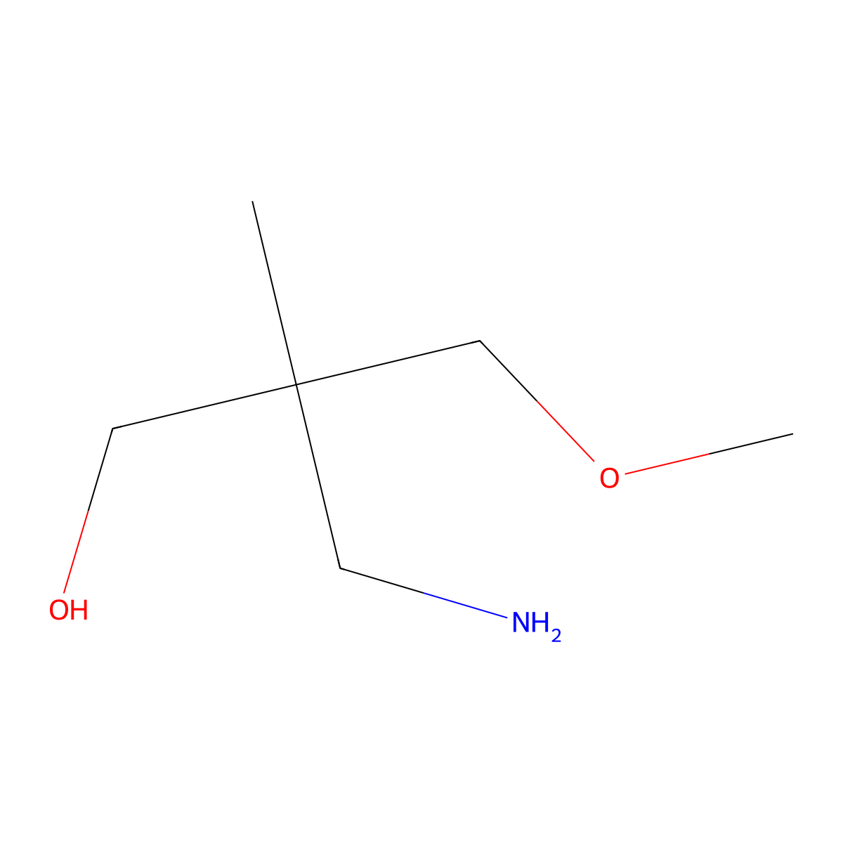 3-Amino-2-(methoxymethyl)-2-methylpropan-1-ol molecular structure, CAS 2230802-49-8