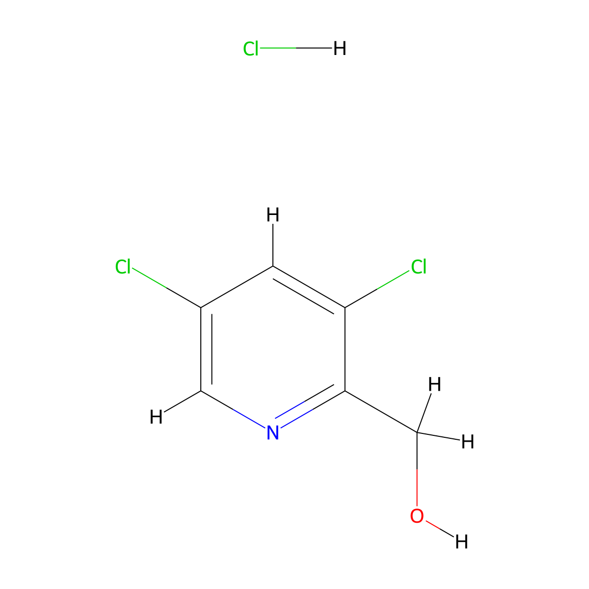 (3,5-Dichloropyridin-2-yl)methanol hydrochloride molecular structure, CAS 2230802-61-4