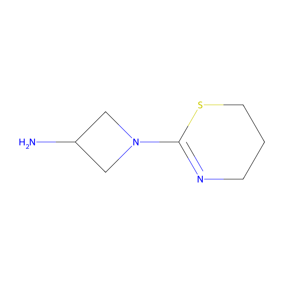 1-(5,6-dihydro-4H-1,3-thiazin-2-yl)azetidin-3-amine molecular structure, CAS 2230802-67-0