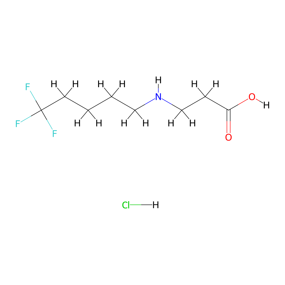 3-((5,5,5-Trifluoropentyl)amino)propanoic acid hydrochloride molecular structure, CAS 2230802-79-4