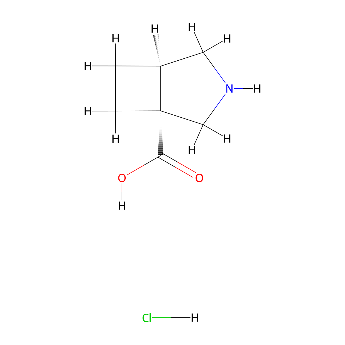 Rel-(1R,5R)-3-azabicyclo[3.2.0]heptane-1-carboxylic acid hydrochloride molecular structure, CAS 2230802-83-0
