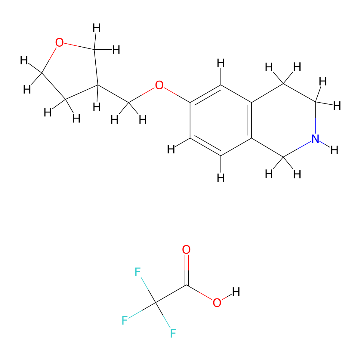 6-[(Oxolan-3-yl)methoxy]-1,2,3,4-tetrahydroisoquinoline; trifluoroacetic acid molecular structure, CAS 2230802-85-2
