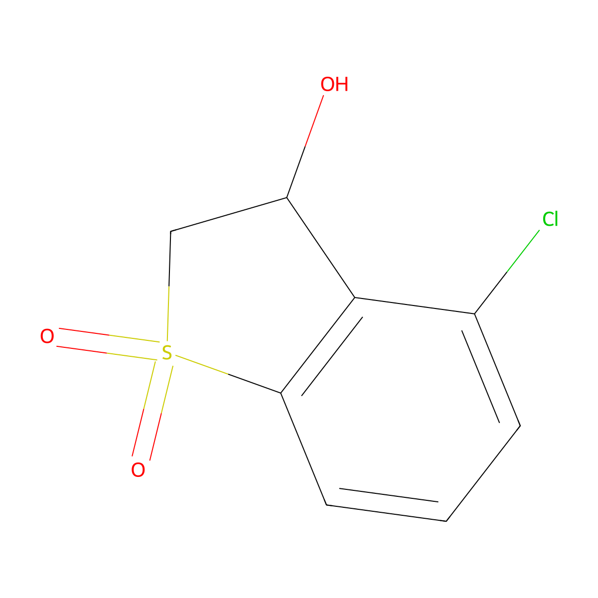 4-Chloro-3-hydroxy-2,3-dihydro-1lambda6-benzothiophene-1,1-dione molecular structure, CAS 2230802-97-6