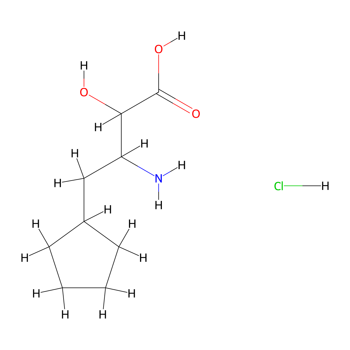 3-Amino-4-cyclopentyl-2-hydroxybutanoic acid hydrochloride molecular structure, CAS 2230803-09-3