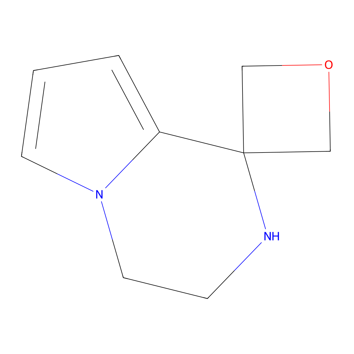3',4'-Dihydro-2'H-spiro[oxetane-3,1'-pyrrolo[1,2-a]pyrazine] molecular structure, CAS 2230803-14-0