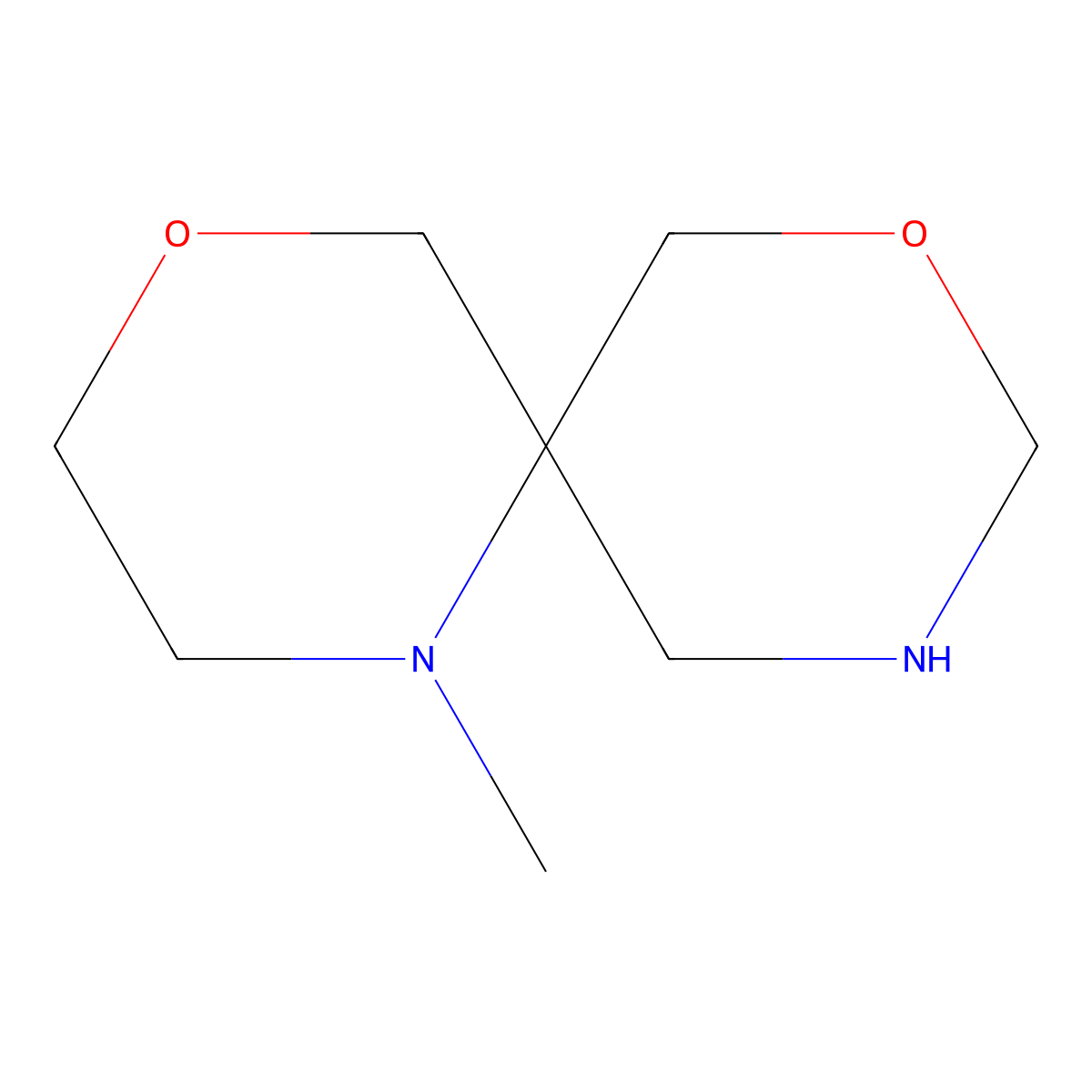 1-Methyl-4,8-dioxa-1,10-diazaspiro[5.5]undecane molecular structure, CAS 2230803-23-1
