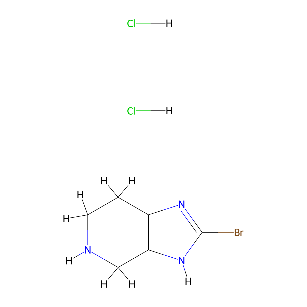 2-bromo-3H,4H,5H,6H,7H-imidazo[4,5-c]pyridine dihydrochloride molecular structure, CAS 2230803-25-3